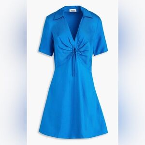 SANDRO

Bow-Detailed Ruched Twill Mini Dress